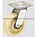 Heavy-Duty White Nylon Swivel Caster Wheel